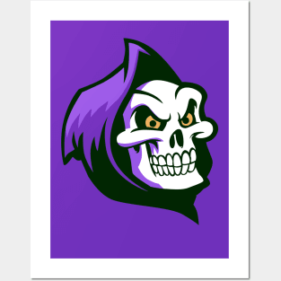 Grinning Grim Reaper Posters and Art